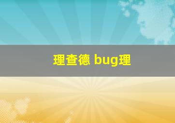 理查德 bug理